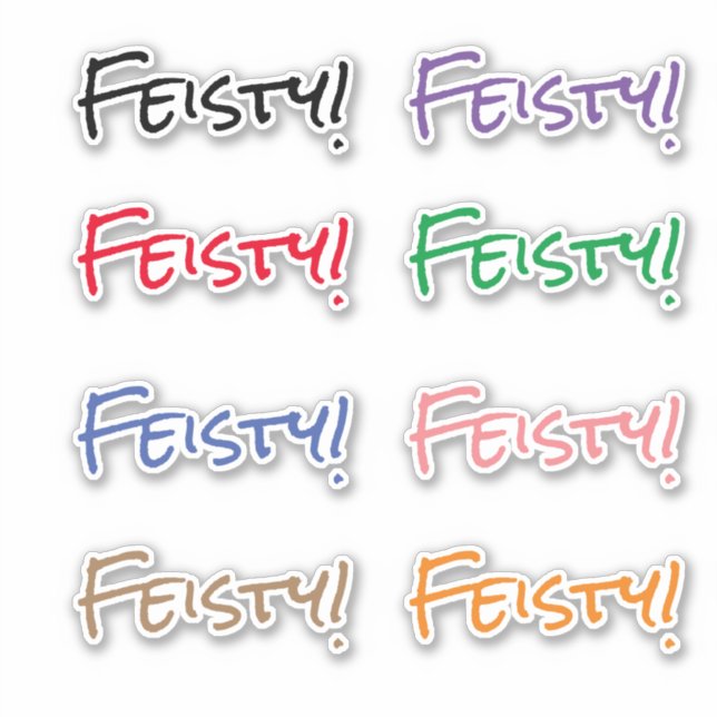 Feisty! Custom-Cut Vinyl Sticker (Front)