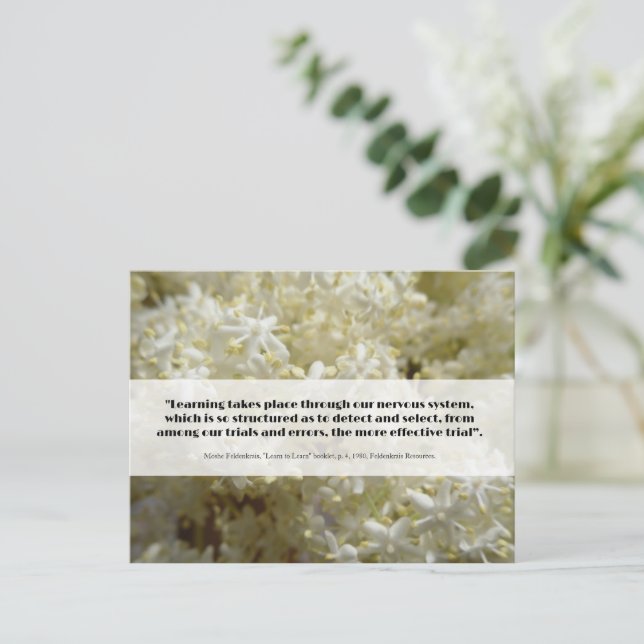 Feldenkrais about learning - postcard (Standing Front)