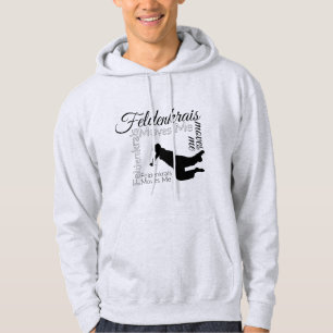 Feldenkrais Moves Me Hoodie   Black & White