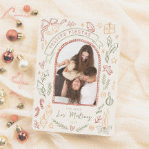 Felices Fiestas Ilustraciones de Navidad con Foto