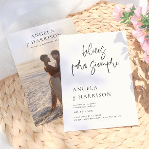 Felices Para Siempre Invitación de Boda Elegante Invitation