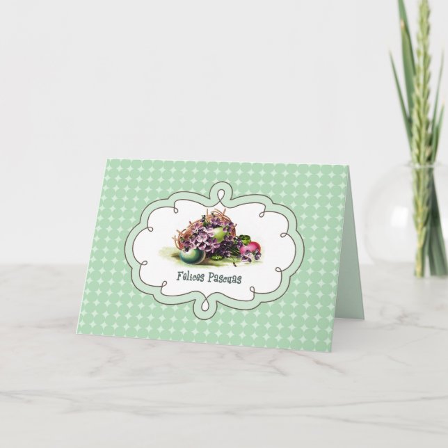 Felices Pascuas. Easter Card in Spanish (Front)