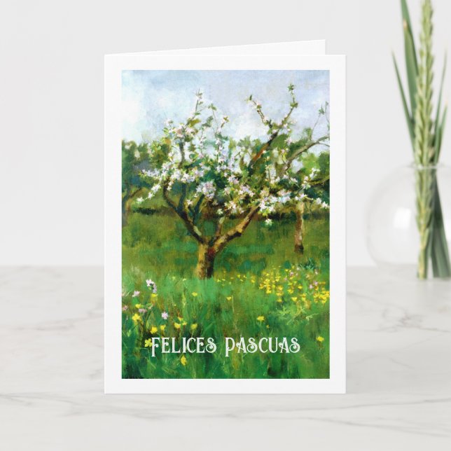Felices Pascuas. Fine Art Spanish Easter Card (Front)