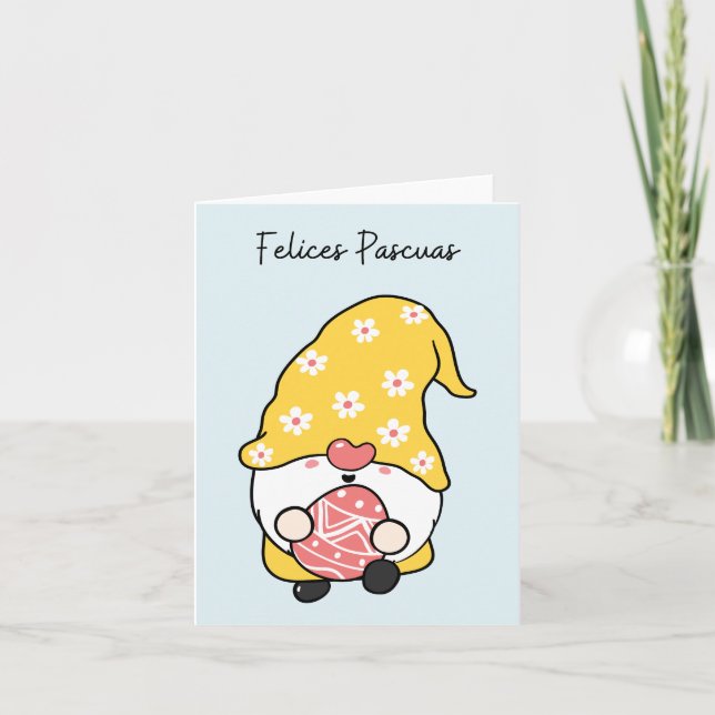 Felices Pascuas, Spanish Happy Easter  Card (Front)