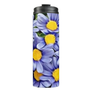 Felicia Blue Daisies Thermal Tumbler
