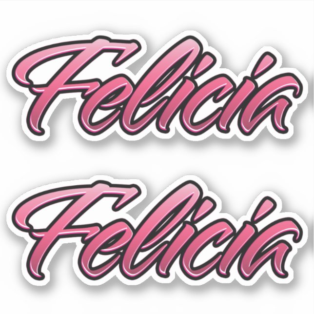 Felicia faded pink stickers sticker set (Front)