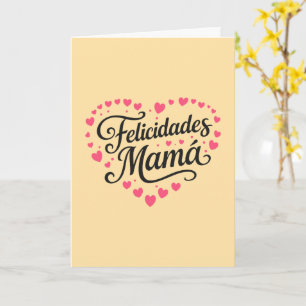 Felicidades Mamá Happy Mother's Day Calligraphy    Card