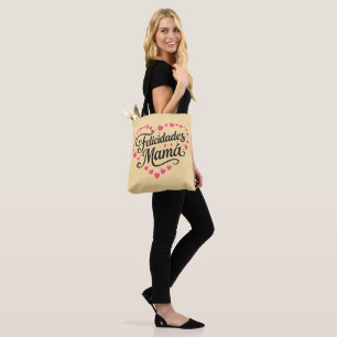 Felicidades Mamá Happy Mother's Day Calligraphy Tote Bag