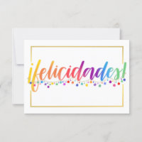 Felicidades one-sided card