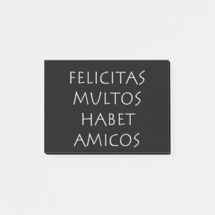 Felicitas multos habet amicos post-it notes