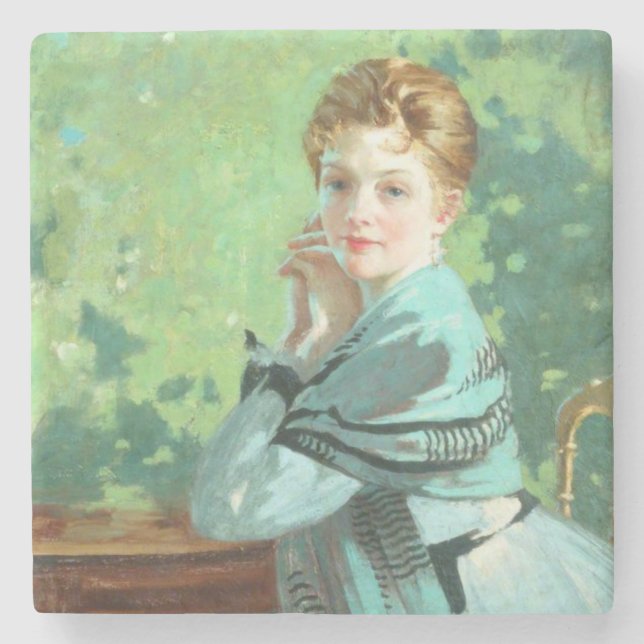 Felicity (by George Henry) Stone Coaster (Front)