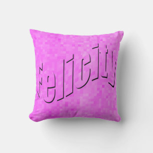Felicity,  Girls Name, Logo On Pink, Cushion