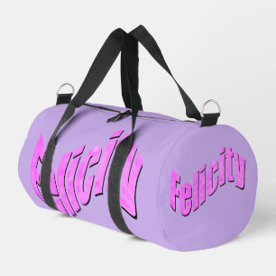 Felicity Name In Pink, Duffle Bag