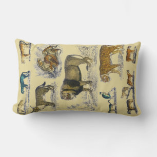 Feline Animals Lumbar Cushion