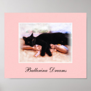 Feline Ballerina - Ballerina Dreams (Pink) Print