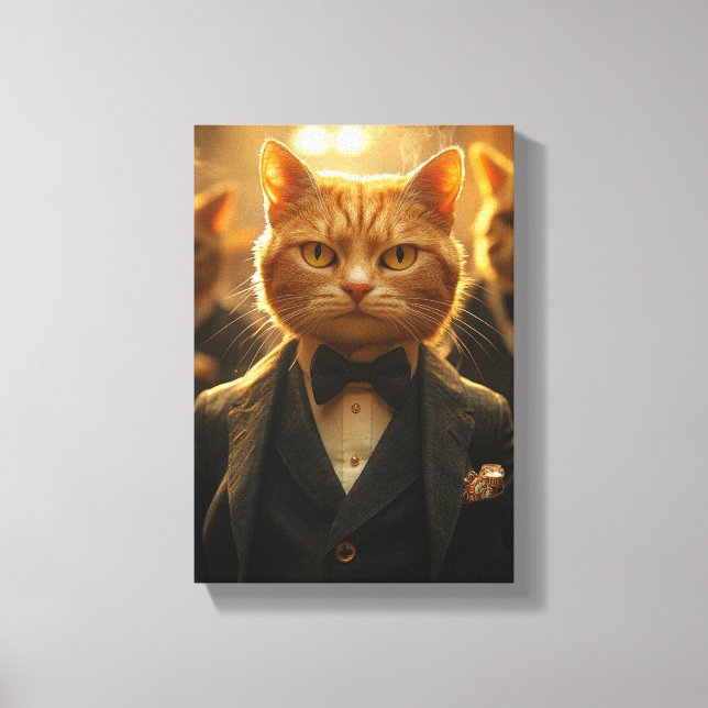 Feline Detective on the Case Canvas Print (Front)