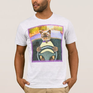 "Feline Driver" Cute Photo. Buy Now T-Shirt