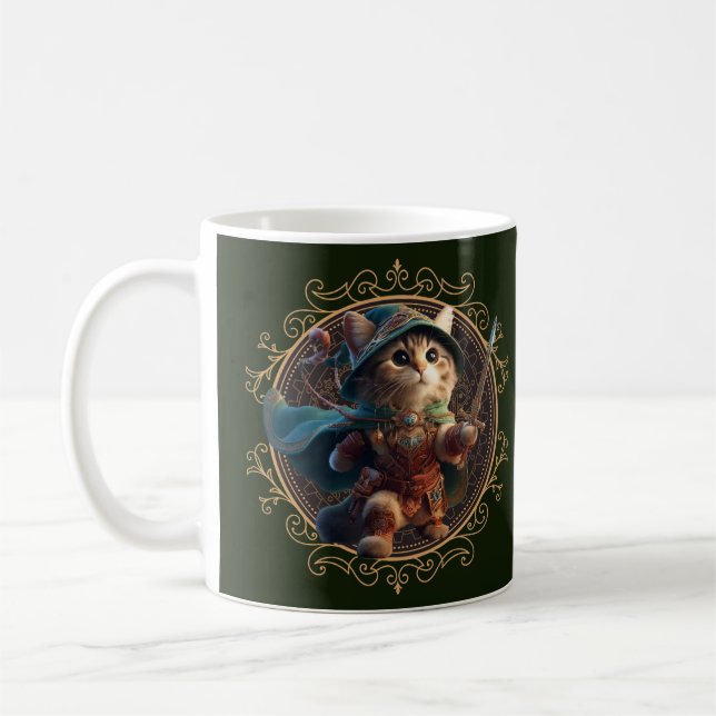 Feline Fantasy Adventure Coffee Mug (Left)