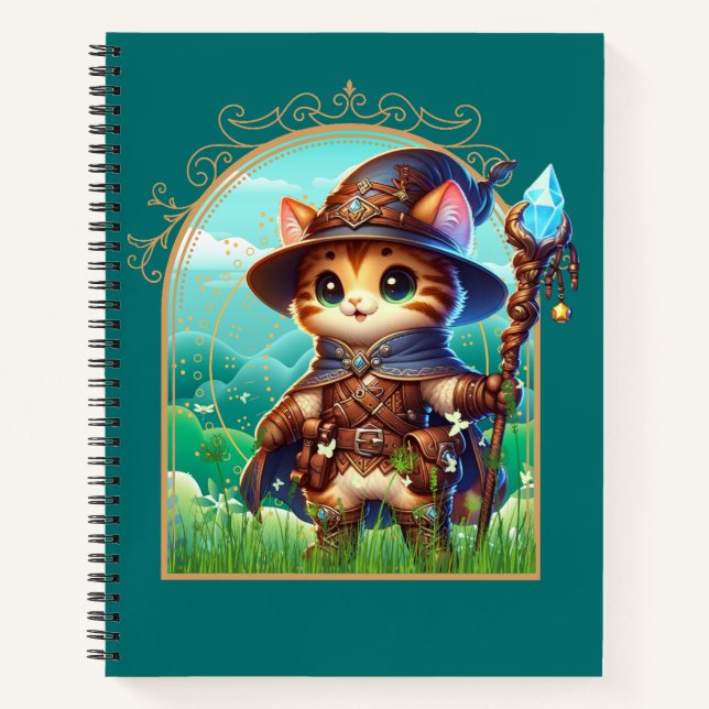 Feline Fantasy Adventure Notebook (Front)