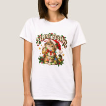 Feline Festive Funny Christmas Kitten T-Shirt
