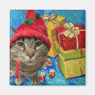 Feline Festive Magnet