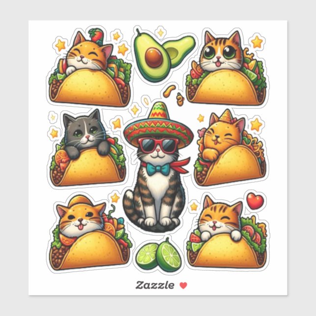 Feline Fiesta: Cats and Tacos (Sheet)