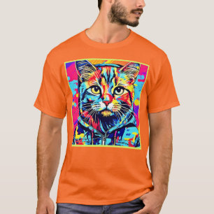 Feline Finesse: Best Cat Paint Art for Print T-Shirt