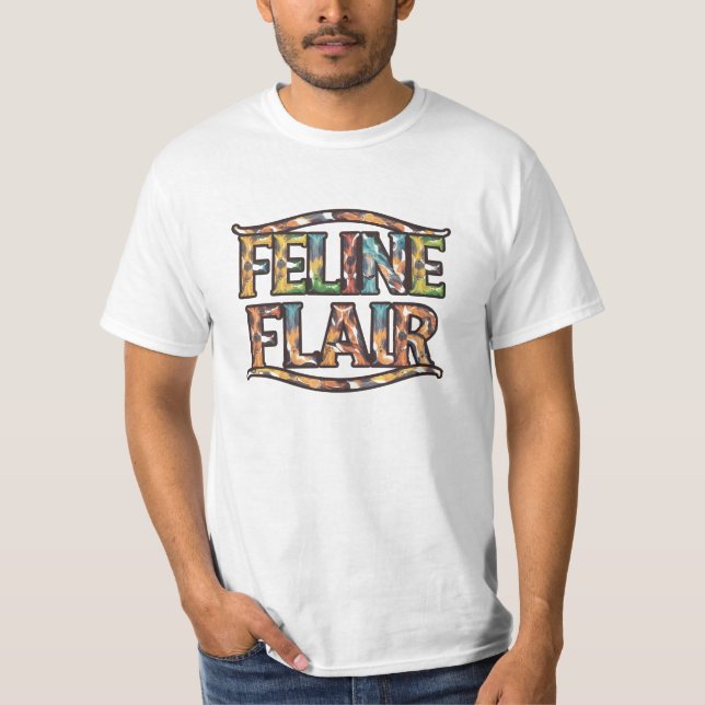 ✅👕 Feline Flair Men's T-Shirt  (Front)
