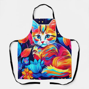 Feline Floral Fantasy Apron