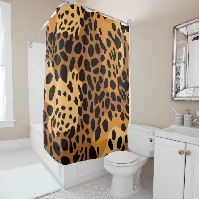 Feline Freckles Shower Curtain (In Situ)