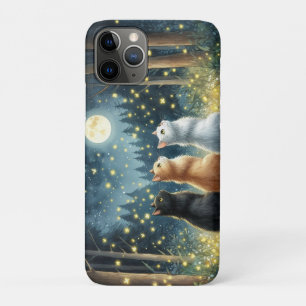 Feline Friends and the Moonlight Case-Mate iPhone Case