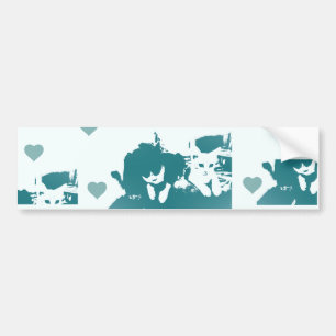Feline friends. bumper sticker