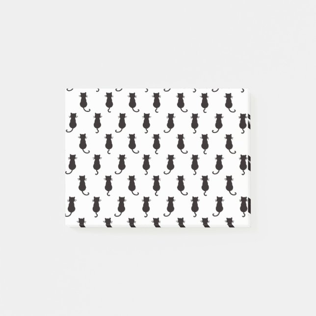 Feline Fun Forever Whimsical Cats Black Cat Motif  Post-it Notes (Front)
