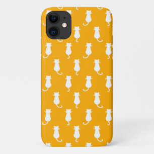 Feline Fun Forever Whimsical Cats White On Tangeri Case-Mate iPhone Case