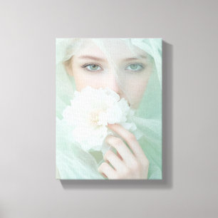 Feline Gaze: The Portrait of Beauty Canvas Print
