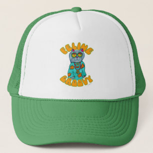 Feline Groovy Hippie Cat Art Slogan Trucker Hat