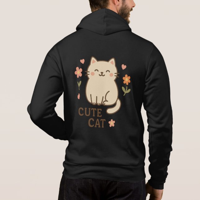 Feline in Bloom Hoodie (Back)