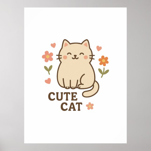 Feline in Bloom Poster (Front)