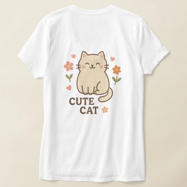 Feline in Bloom T-Shirt (Laydown Back)