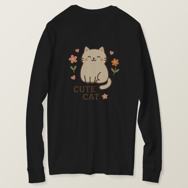 Feline in Bloom T-Shirt (Design Back)