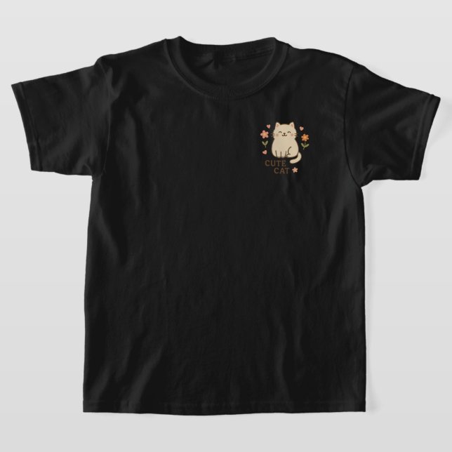 Feline in Bloom T-Shirt (Laydown)