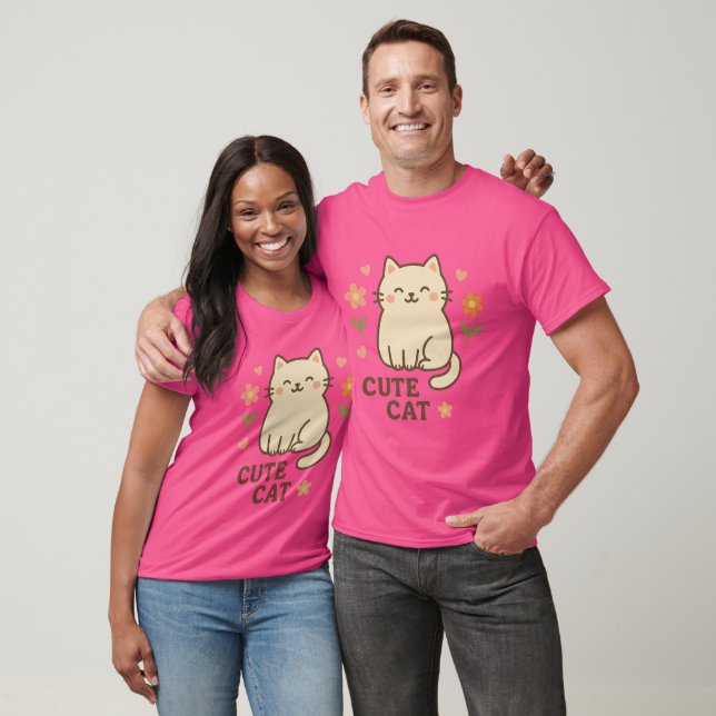 Feline in Bloom T-Shirt (Unisex)