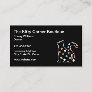Feline Kitty Cat Boutique Business Cards