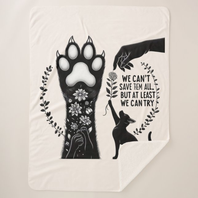Feline Lover's Delight Sherpa Blanket (Front)