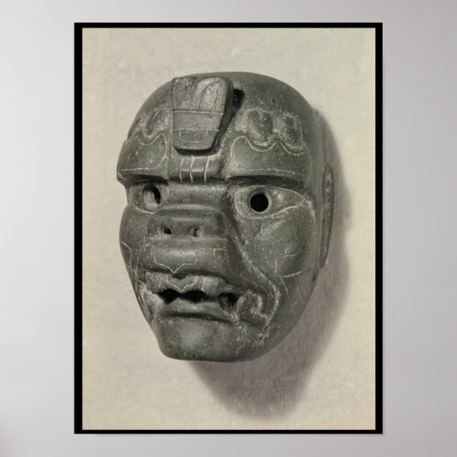 Feline mask of a man, from Oaxaca, Pre-Columbian Poster (Front)