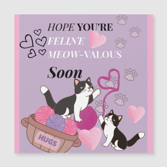 "FELINE meOw-Valous magnetic card (Front)