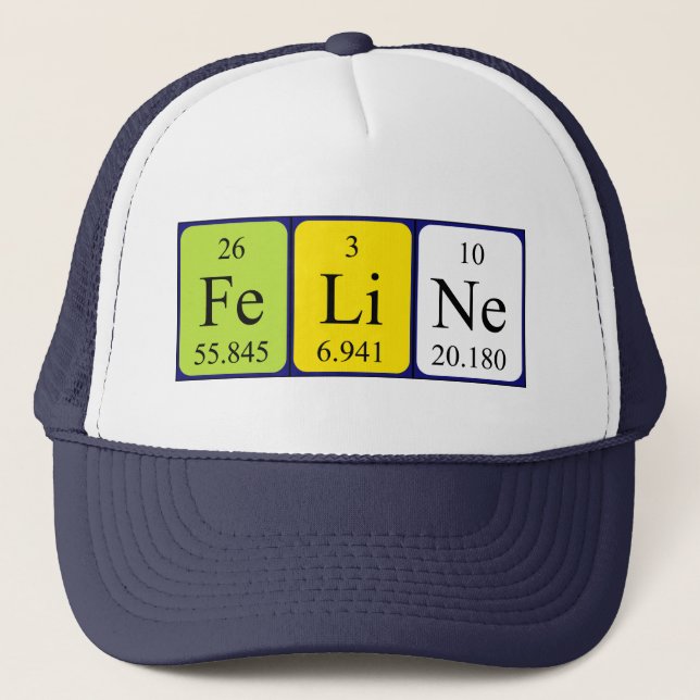 Feline periodic table name hat (Front)