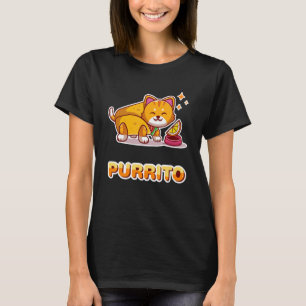 Feline Pur Tacos Mexican Wrap Food Nacho Burrito P T-Shirt