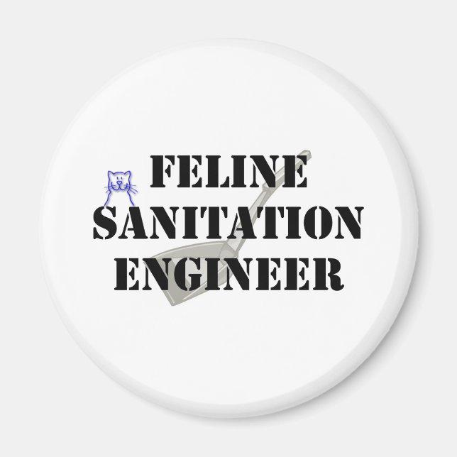 Feline Sanitation Engineer Magnet (Front)