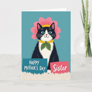 Feline Sister Mothers Day Card
